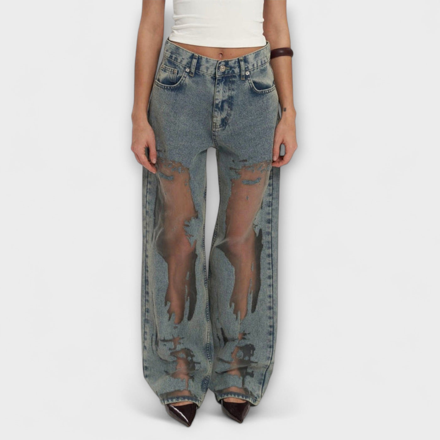 Rayne - Jeans in Transparent Blue Denim Trixie