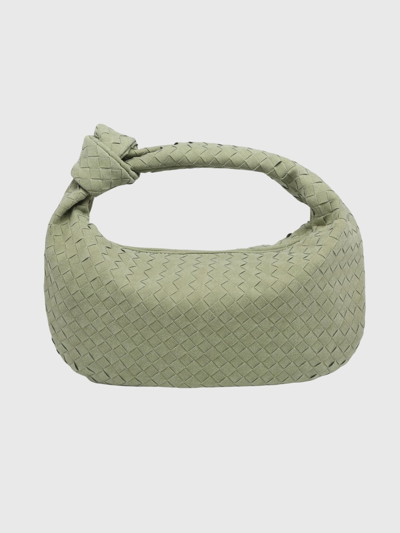 Celeste | Medium Woven Suede Bag with Knot