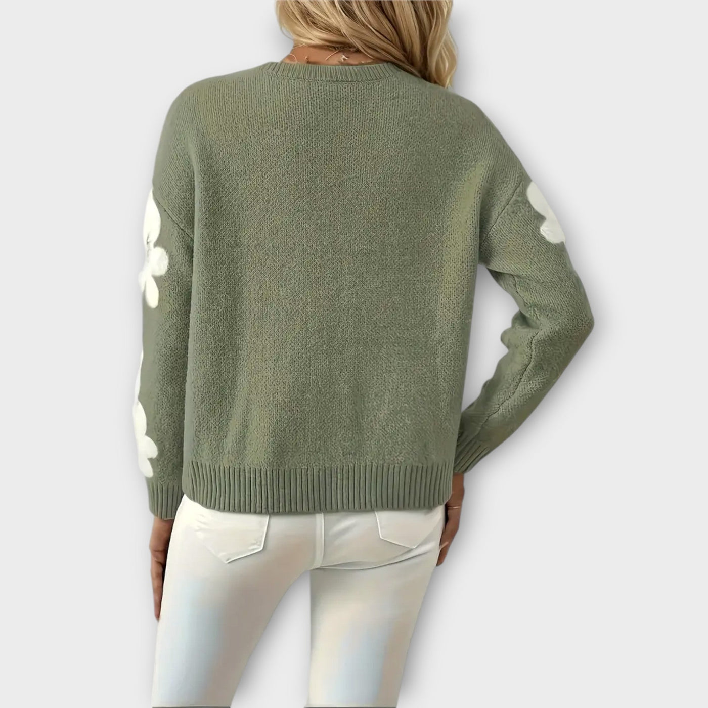 Silke - Soft Jumper with Floral Design