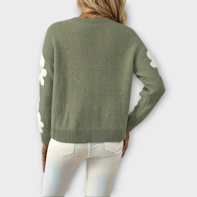 Silke - Soft Jumper with Floral Design