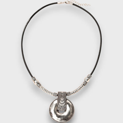 Selena – Boho Vintage Necklace with Ring Pendant