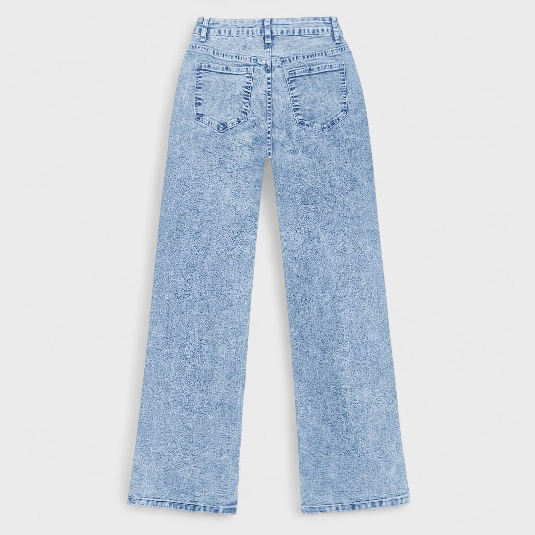 Mara - Women's Wide Leg Straight Jeans