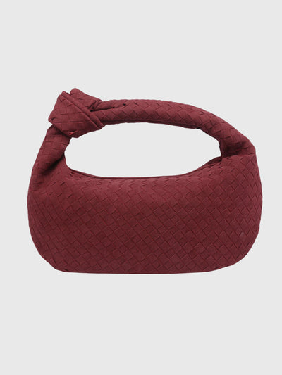 Celeste | Medium Woven Suede Bag with Knot