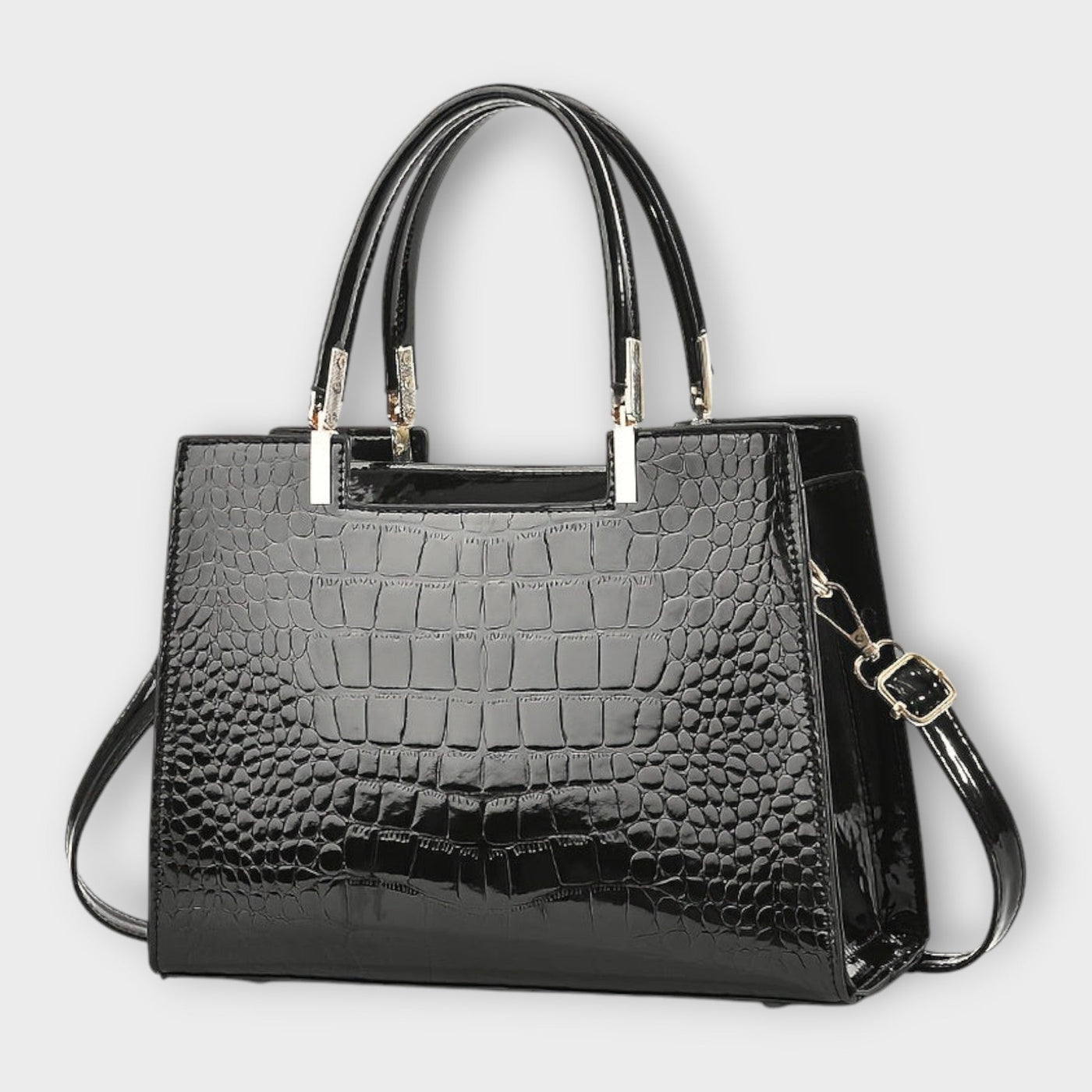 Gianna Boutique - Glossy Crocodile Pattern Handbag