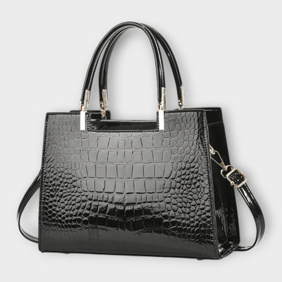 Gianna Boutique - Glossy Crocodile Pattern Handbag