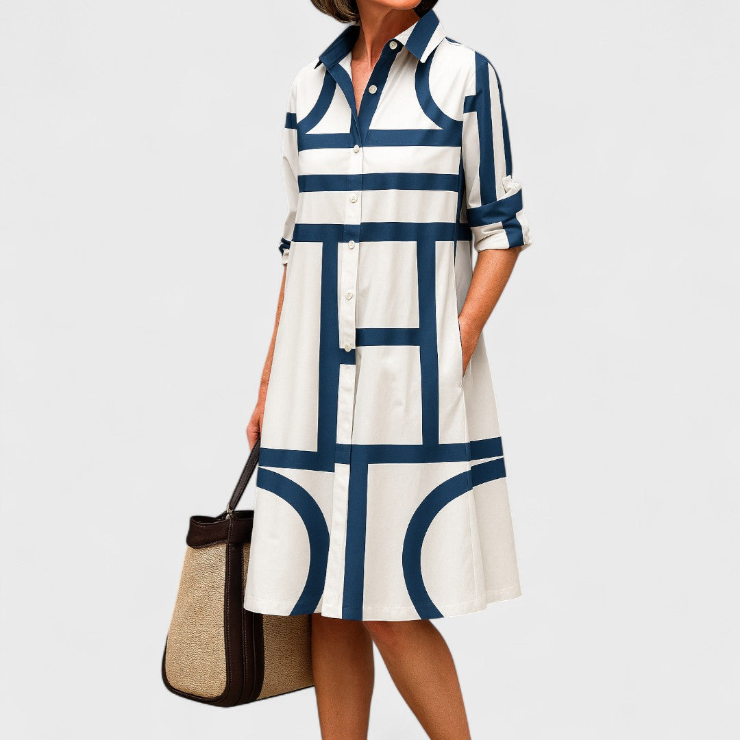 Julia - Elegant midi dress for a laid-back style