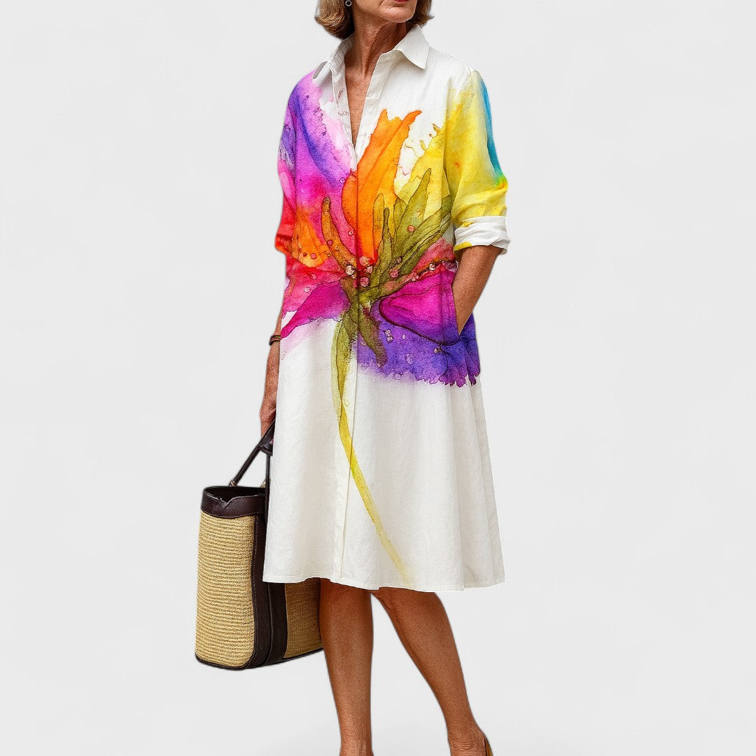 Doris - Luxury midi dress for effortless summer comfort