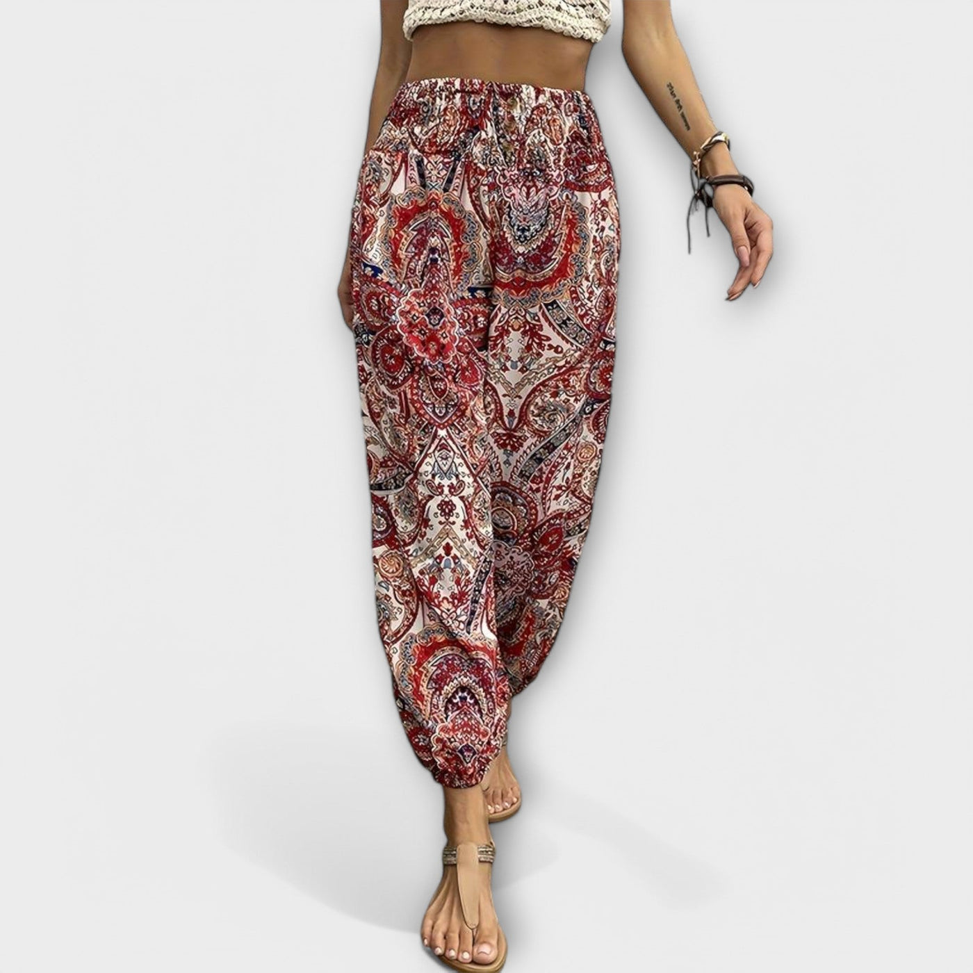 Scarlett - Tights with Ethnic Design