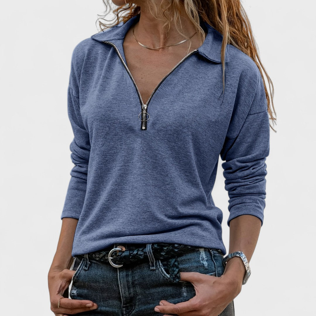 Madonna - Elegant Long-Sleeve Blouse