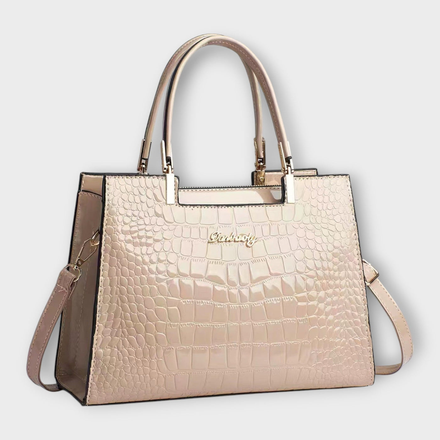 Gianna Boutique - Glossy Crocodile Pattern Handbag