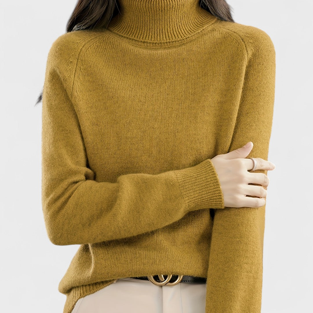 Sapphire - Solid High Neck Jumper