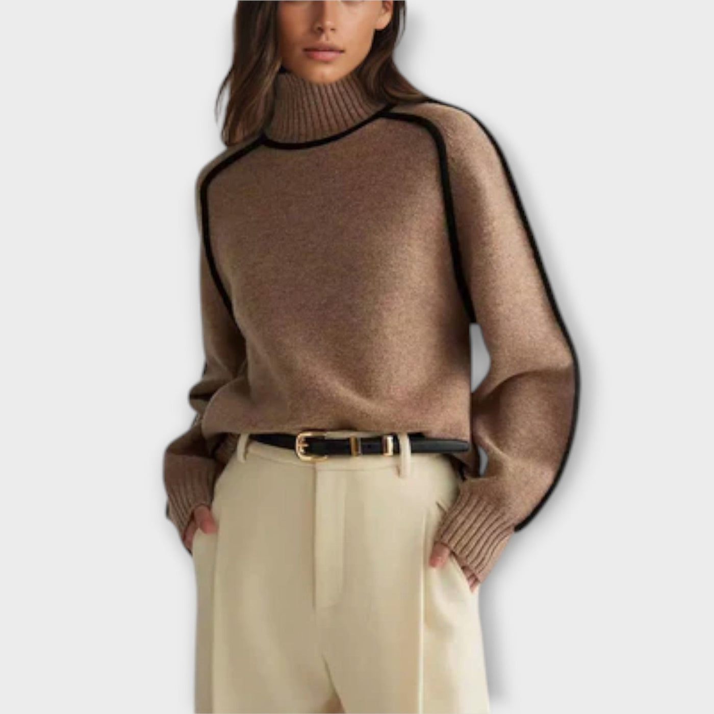 Emilie - Soft and Elegant High Neck Jumper