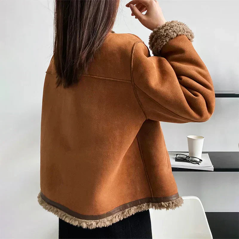 Isabella Faux Fur Button Jacket