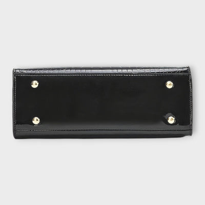 Gianna Boutique - Glossy Crocodile Pattern Handbag