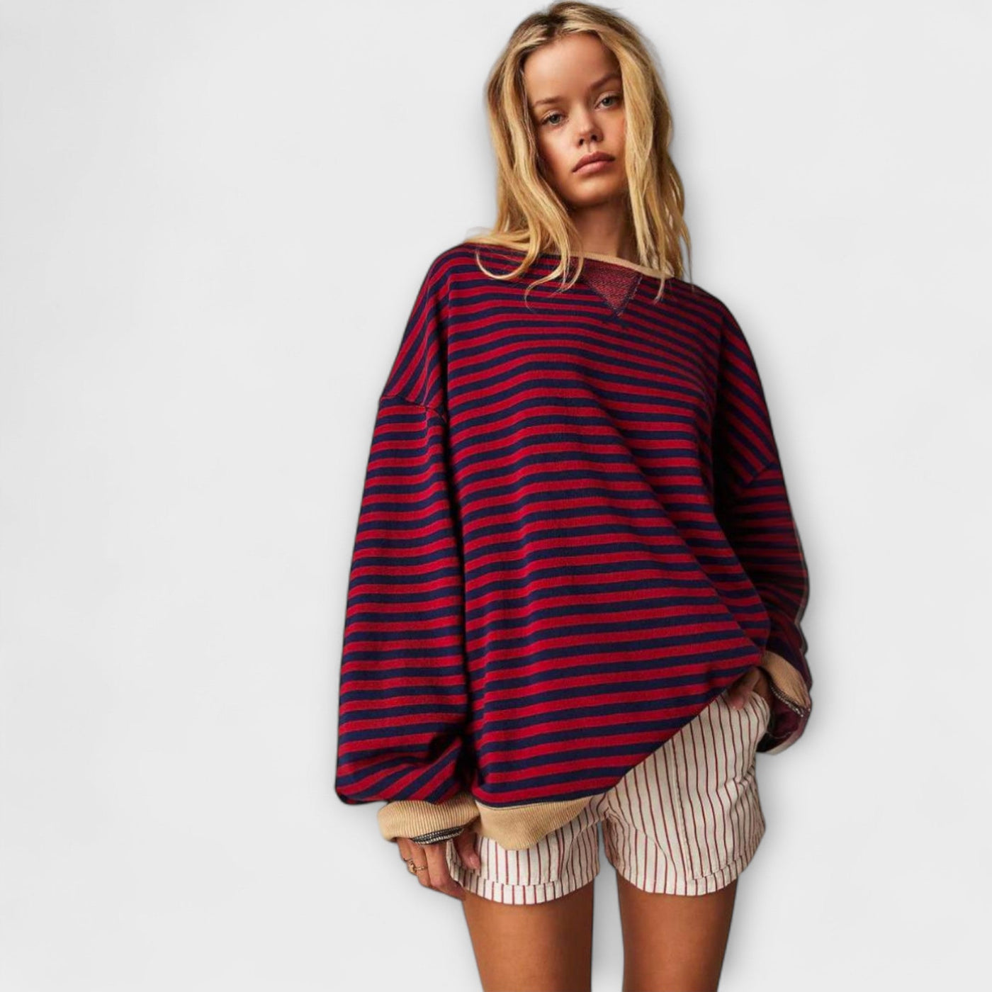 Mary - Oversized Striped Jumper