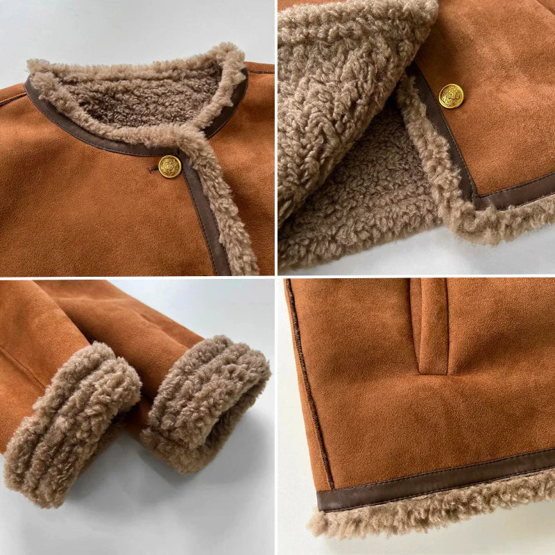 Isabella Faux Fur Button Jacket