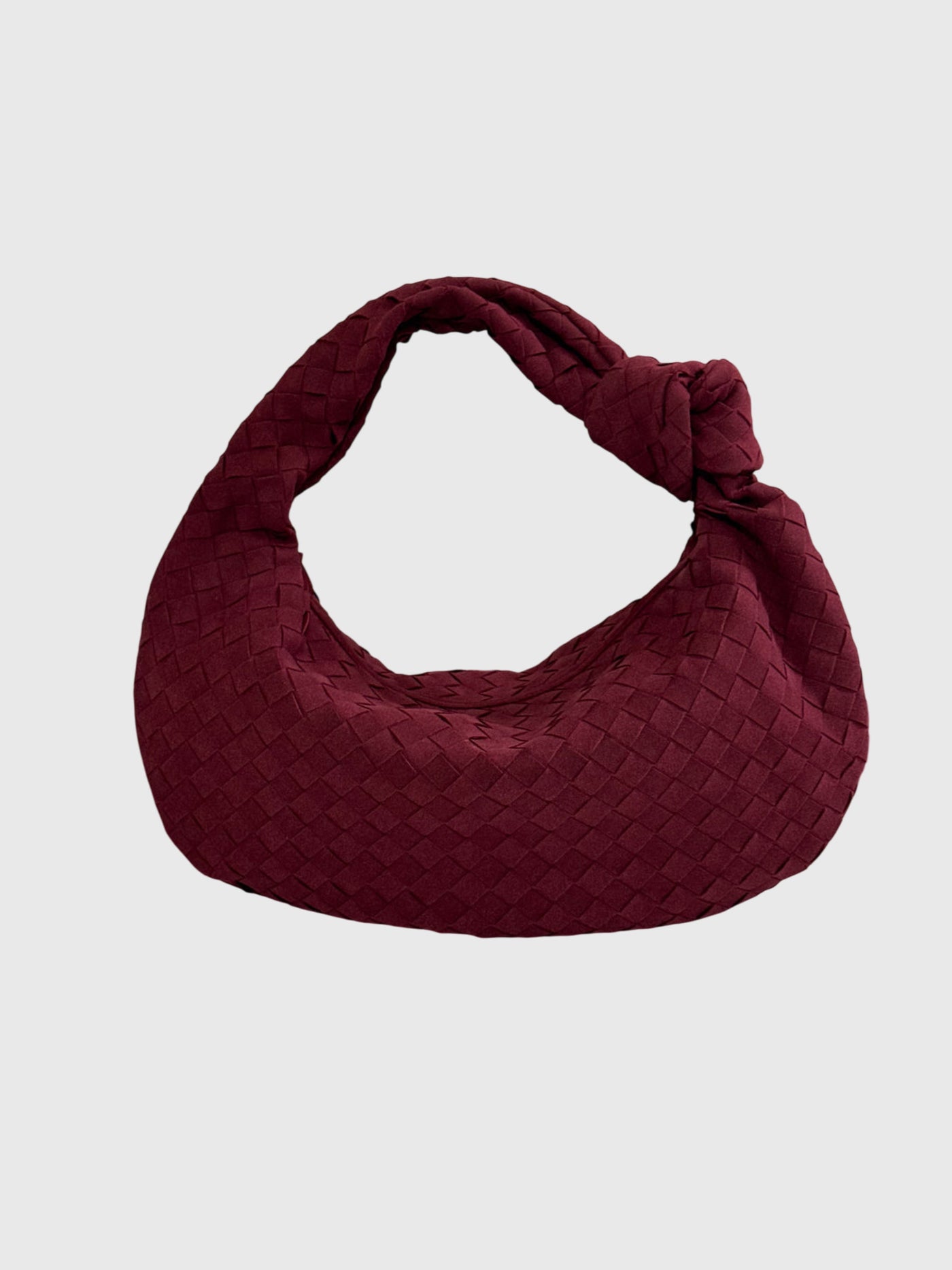 Celeste | Medium Woven Suede Bag with Knot