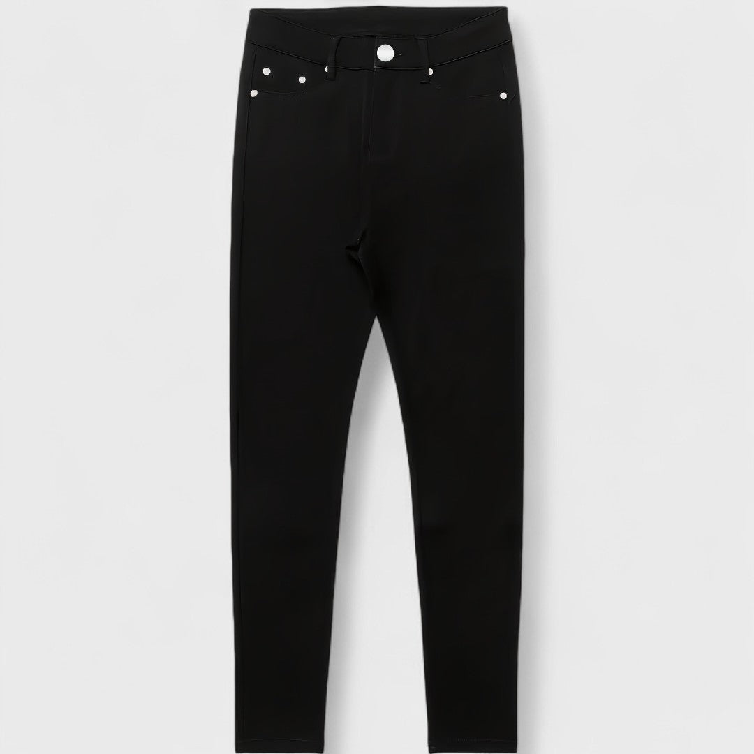 Floriale - Black High-Waisted Denim Jeans for Women
