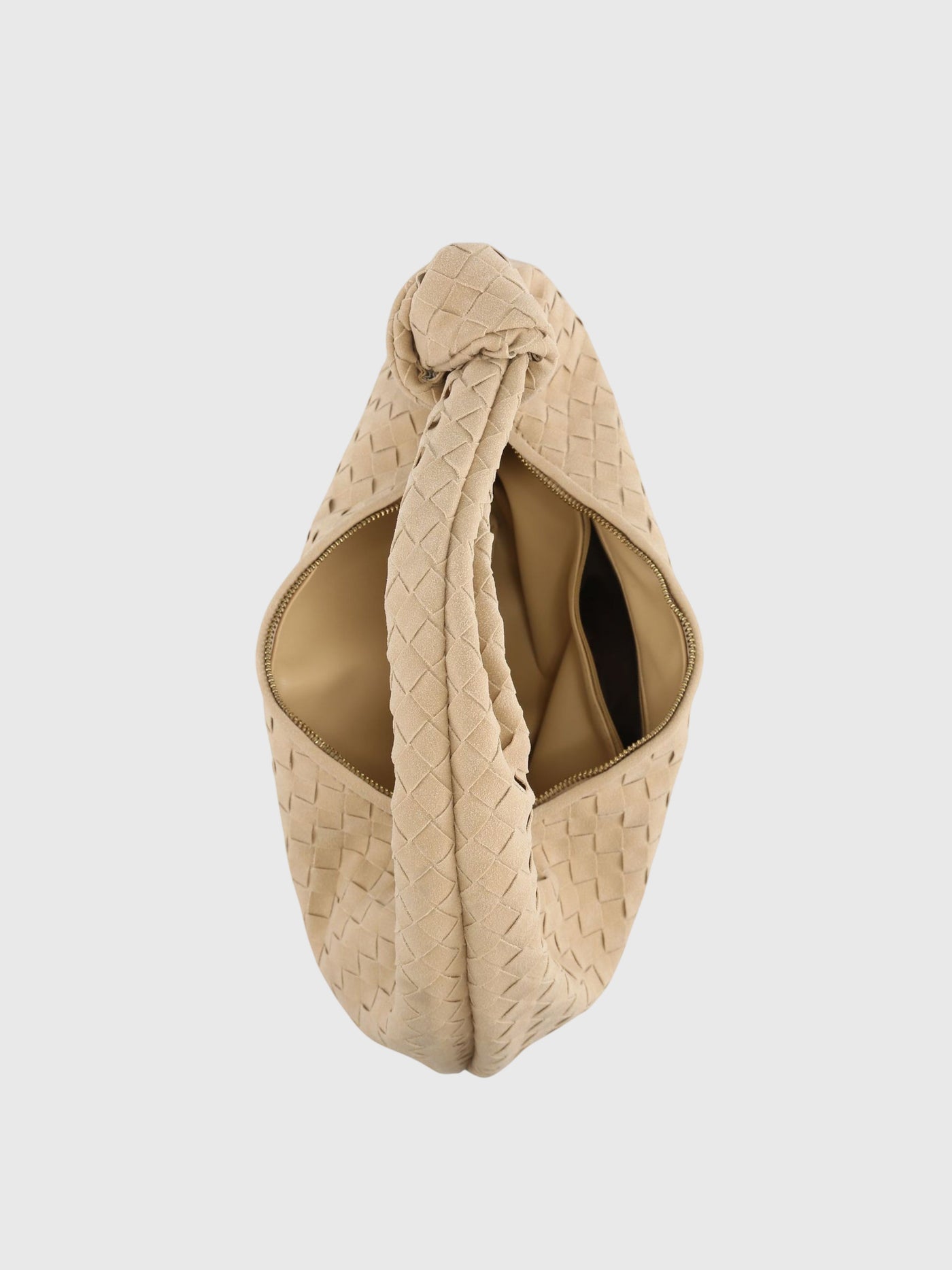 Celeste | Medium Woven Suede Bag with Knot