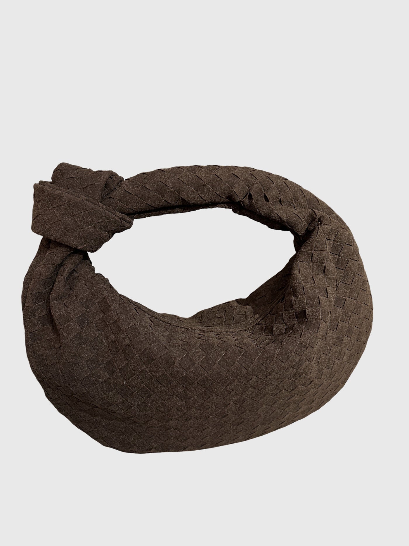 Celeste | Medium Woven Suede Bag with Knot
