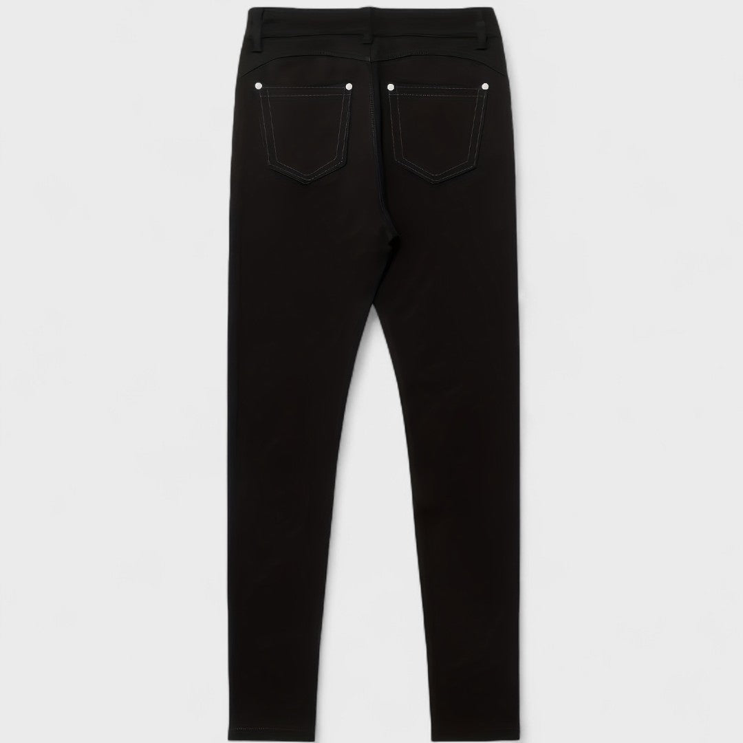 Floriale - Black High-Waisted Denim Jeans for Women