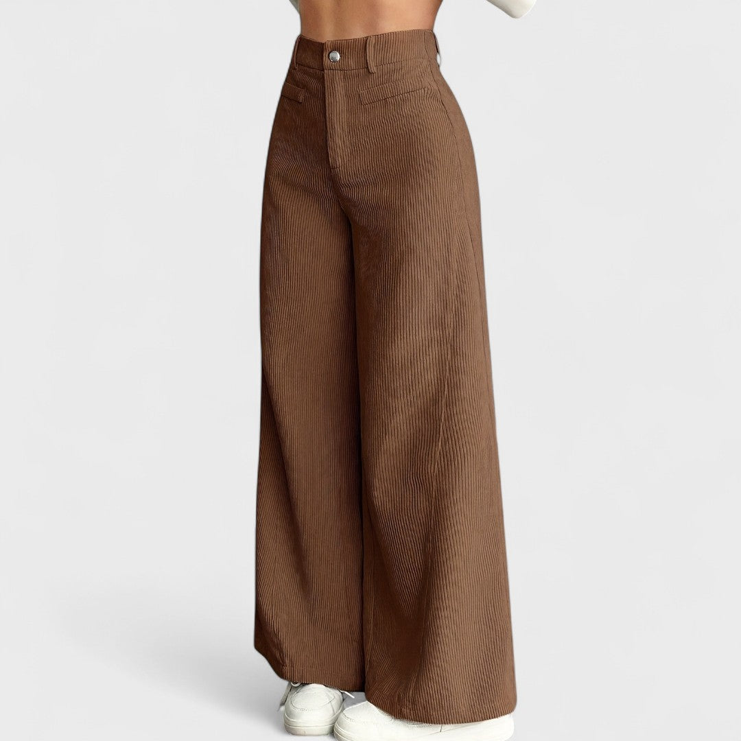 Rida - Women's High-Waisted Wide-Leg Trousers
