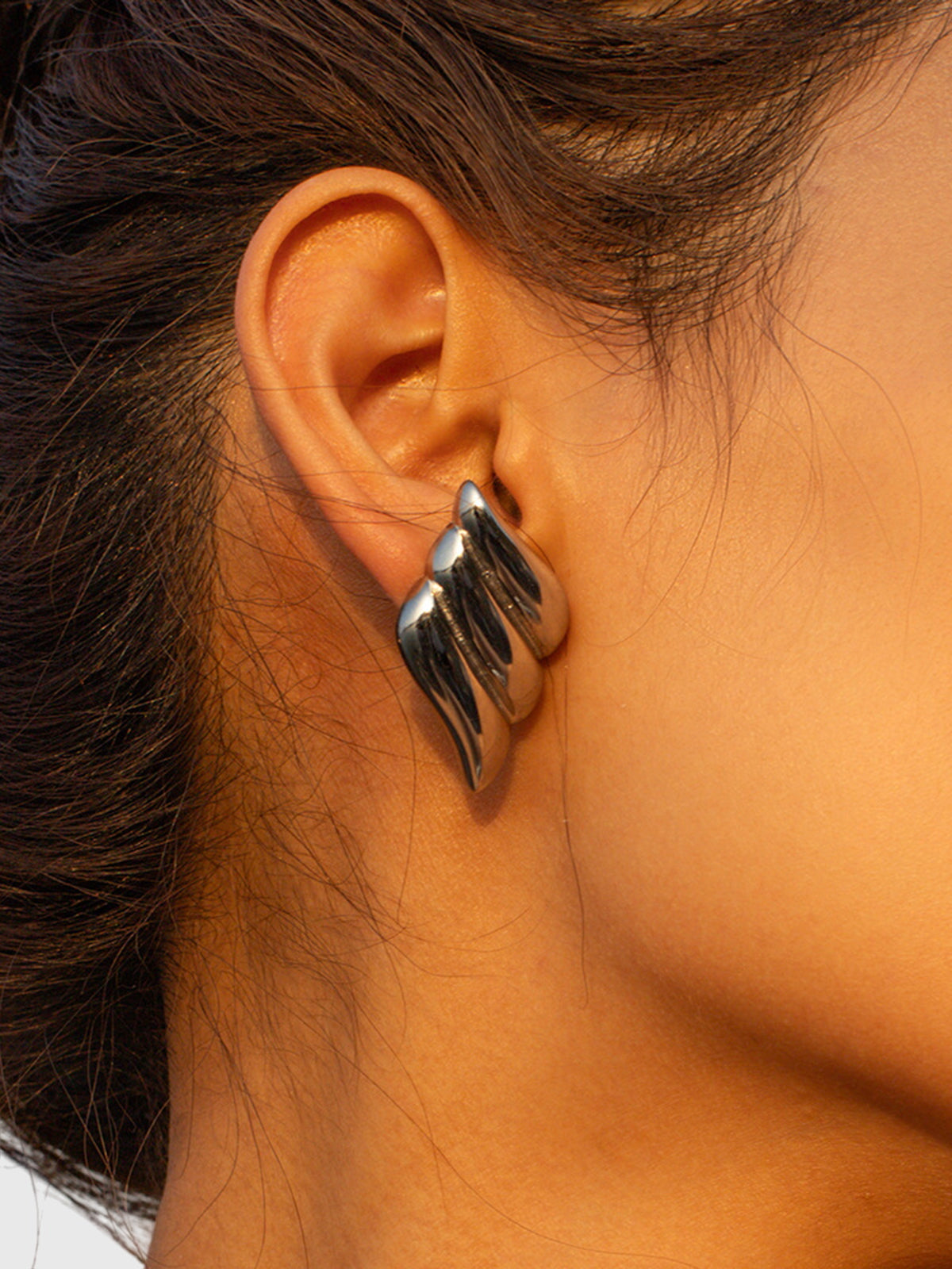 Aitana | Three-Layer Wing-Shaped Earrings