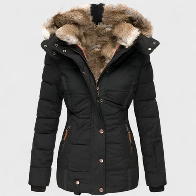 Annamarie - Hooded Puffer Jacket with Slim Fit Design