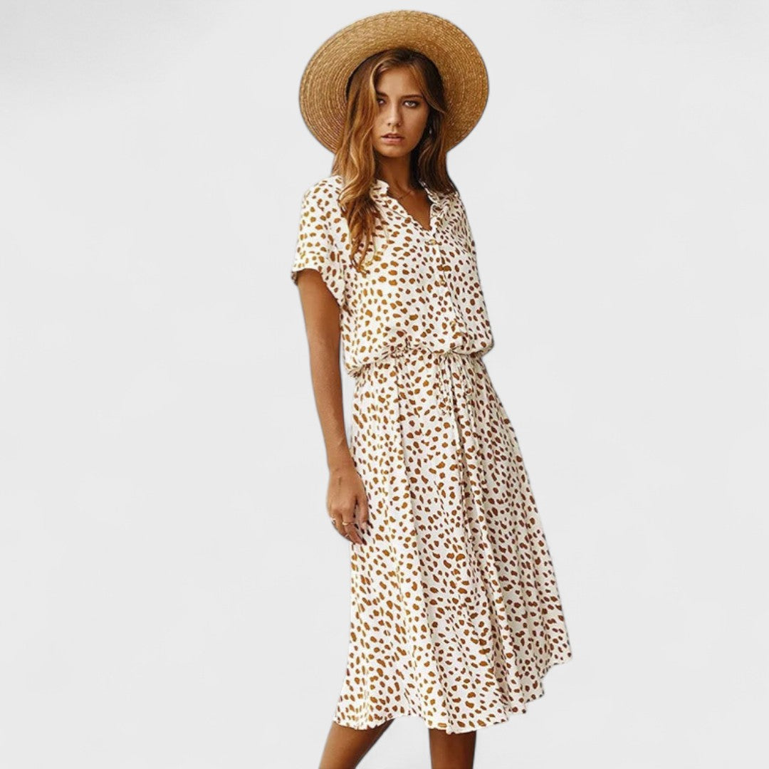 Madelina - Elegant Multicoloured Summer Dress
