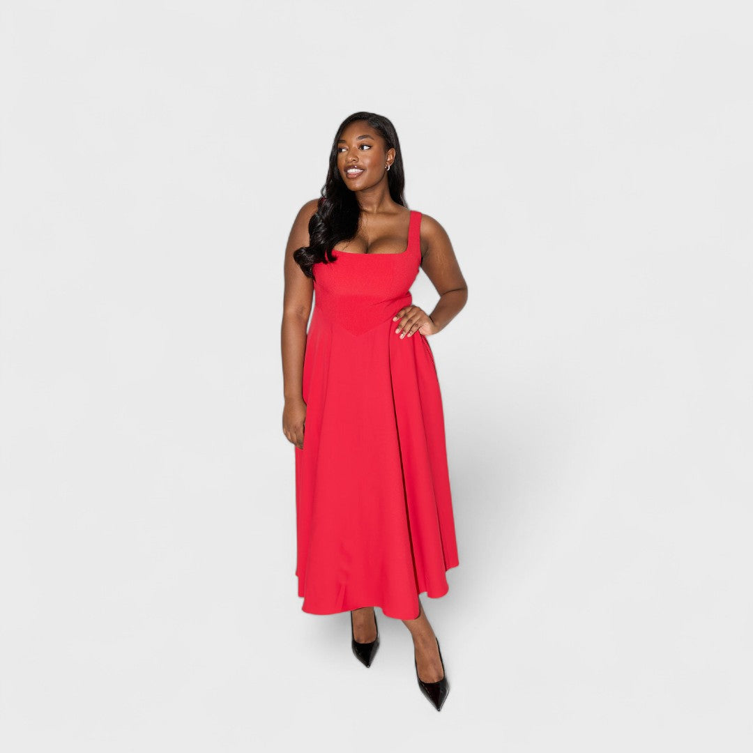 Amelia – Timeless Fluid Midi Dress