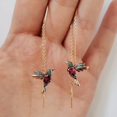 Aveline – Kolibri Enamel Earrings