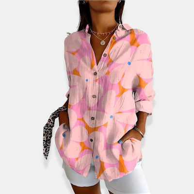 LYSSA™ | Floral Blouse with Button Closure