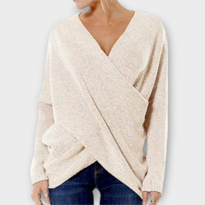 Heidi - Crossed Knit Sweater