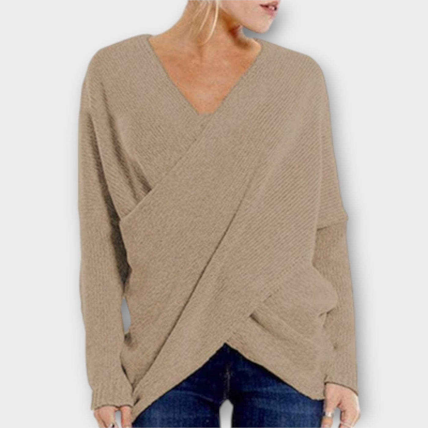 Heidi - Crossed Knit Sweater