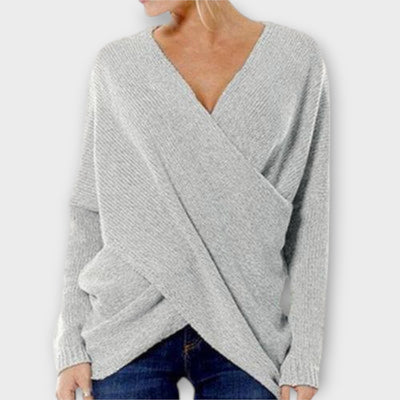 Heidi - Crossed Knit Sweater